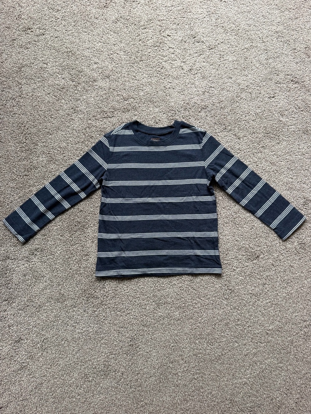 jumping beans Navy and White Striped Long-Sleeve Tee